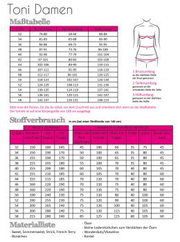 Papierschnittmuster Damenhoodie Toni - Fadenkaefer